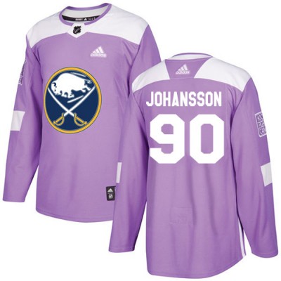 Adidas Buffalo Sabres #90 Marcus Johansson Purple Authentic Fights Cancer Stitched NHL Jersey Men's
